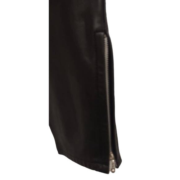 Etchtes Leder Womens Black Leather Pants, Size 40 (L) withZip Pockets and Cuffs - Picture 4 of 7